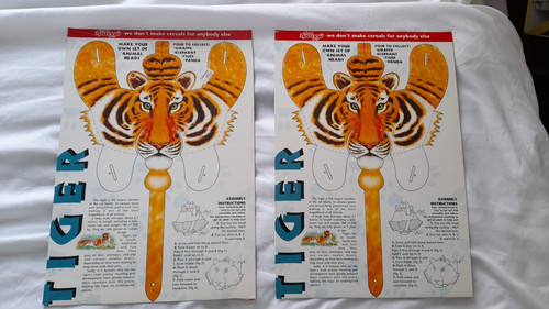 Kellogs packet card faces - kellogs,