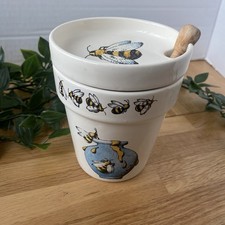 Vintage Ceramic Bees Honey Pot