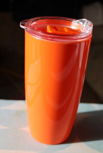Orange coffee mug - coffee, flask