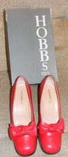 Red leather Hobbs shoes by