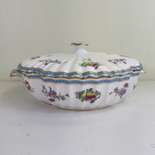 Spode Serving Tureen Bowl Trapnell With Lid Handles Dish Gold Rim