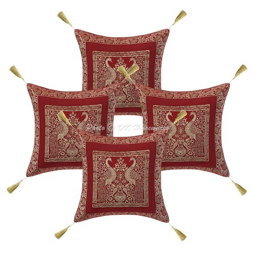 Brocade jacquard cushion cover - brocade,