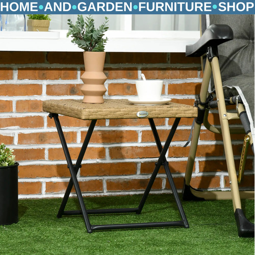 Folding rattan coffee - coffee, table