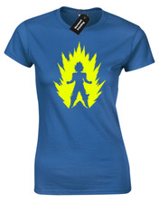 GOKU FLASH LADIES T-SHIRT COOL DRAGON FAN DESIGN SAIYAN Z PRINTED TOP