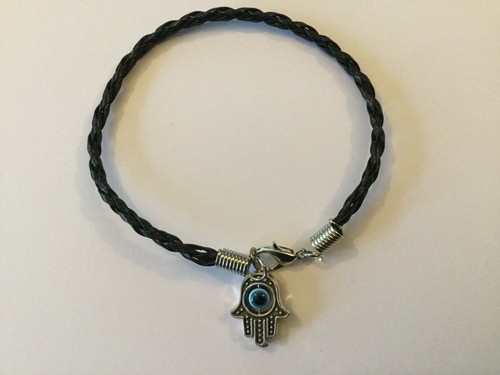 Hamsa black silver - black, bracelet