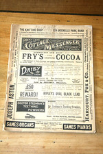 Antique 1900 Rocky Lane Cottage Messenger Nechells Birmingham Church Magazine