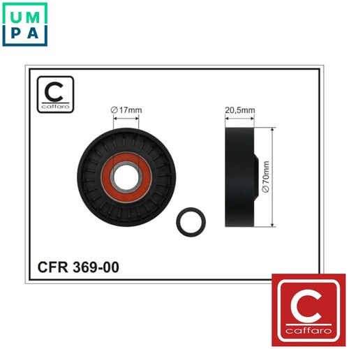 Tensioner pulley vribbed - tensioner,
