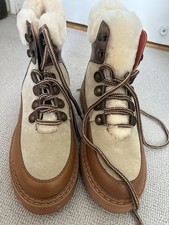 White Stuff Leather Lace Up Boots Size 5 Brown worn once  