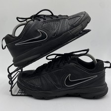 Nike T-lite XI Triple Black Trainers Size UK 7 Mens Leather Gym Run 616544-007