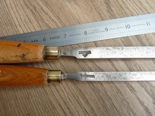 Vintage  boxwood handle Marples Shamrock paring chisels