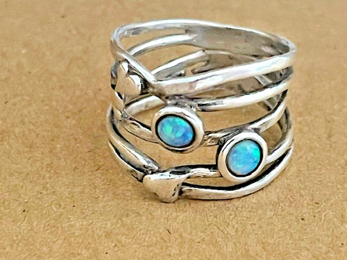 Sterling silver blue green - blue,