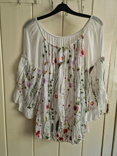 Italian silk off shoulder - off, top