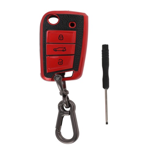 Red tpu car key case - for, vw