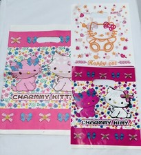 Over 40 KITTY CAT Patterned Plastic Party Gift Carrier BAGS 3 Designs & Sizes