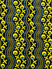*NEW*YELLOW BLUE African Print