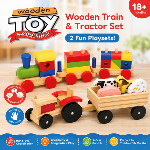 Wooden train set - train,
