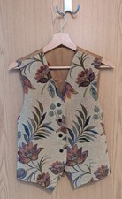 Floral golden yellow waistcoat