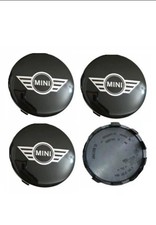 MINI Style Alloy Wheel  Centre Hub Cap Badge Black Sticker Fits Mini Aftermarket