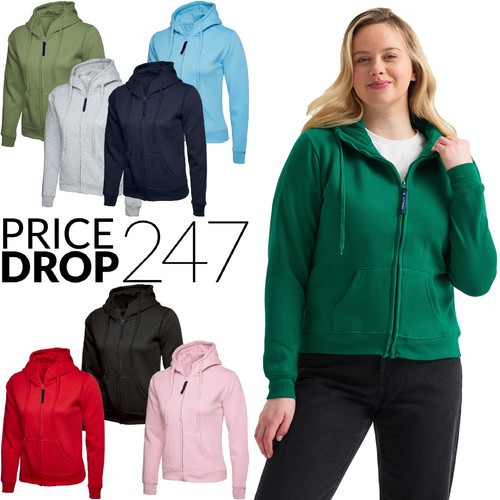 Ladies hooded sweatshirt zip - hooded,