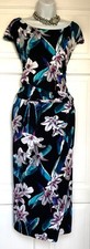 JOANNA HOPE FLORAL PRINT JERSEY MIDI PARTY DRESS SIZE 28