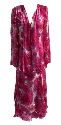 Pink silk mix dress mother - pink,