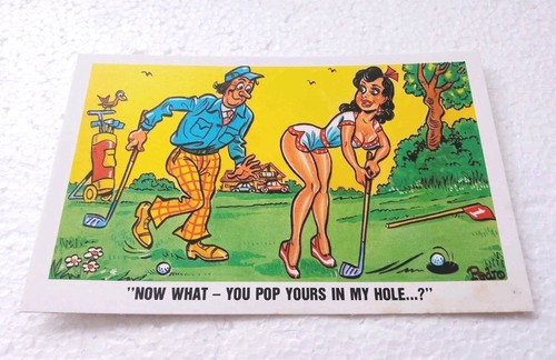 Retro saucy seaside postcard - seaside,