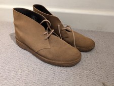 Clarks Originals Suede Desert Boots Mens UK10  Brown Lace EX CON