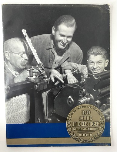 1950 heidelberg printing press - printing,