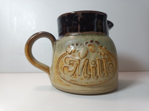 Large stoneware milk jug - large,
