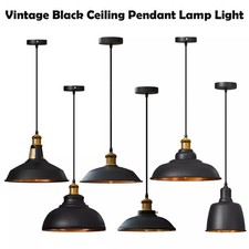 Vintage Industrial Ceiling Pendant Light Metal Lampshade Loft Hanging Retro Lamp