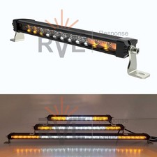 361mm 14" LED LIGHT BAR SPOT LIGHT FLOOD BEAM PATTERN AMBER R10 STROBE LIGHTS