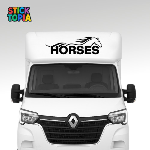 Horse box van decal - van, horses
