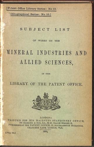 Patent office library series - patent,