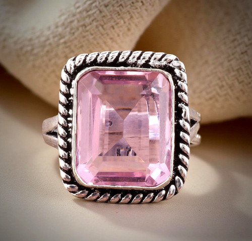 Pink kunzite gemstone 925 - gemstone,