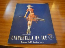 VINTAGE PROGRAMME EMPRESS HALL LONDON CINDERELLA ON ICE APPEARS 1950's