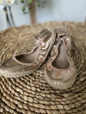Butterfly Twists rose gold flats ballet pumps EU 36 UK 3