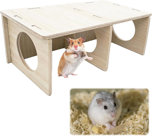Chamber wooden hamster - 3-chamber,