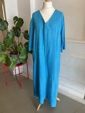 Kasbah Blue 100% Linen Midi