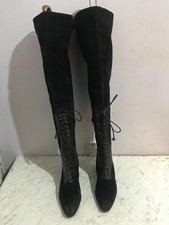 Roberto Vianni knee high size 6 womens ladies black boots shoes - no