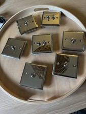 7 Polished Chrome Victorian Style Toggle Light Switches 