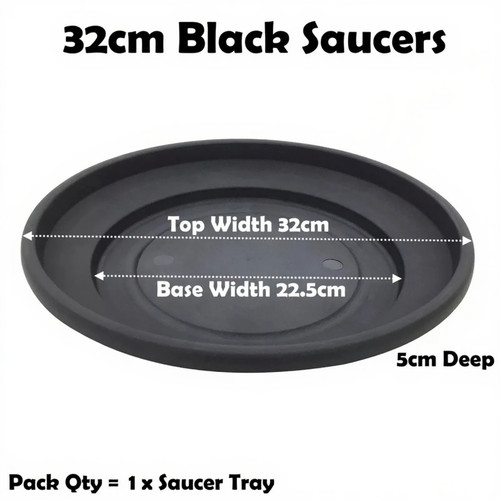 Round plastic plant pot - pot, saucer