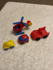 Kids Toy Vehicle Bundle 4 Items Helicopter Truck 2 Cars