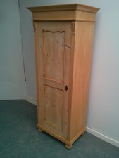 A Pretty Wide Antique / Old Pine1 Door Storage Cupboard to Wax/Paint