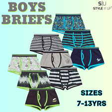 Kids Boys Trunks Fit Boxers Designed Cotton Rich Underwear Keyhole 2-13 Years UK