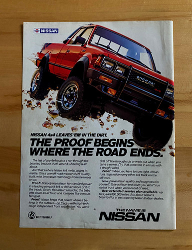 1985 print nissan 4x4 truck - nissan,