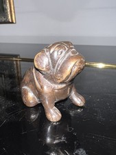 Antique vintage bronze dog sculpture figurine ornament decor 