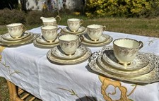 Vintage 1930s gold and cream