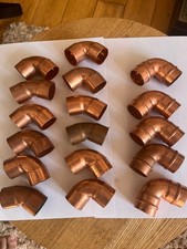 28mm COPPER ELBOW / BENDS JOB LOT OF 17