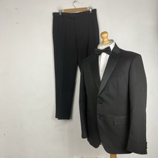 Marks & Spencer Tuxedo Dinner Suit 2 Piece Men's 40R Black 34W 31L Regular Fit