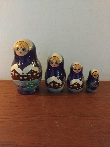 Vintage russian dolls - russian, x4